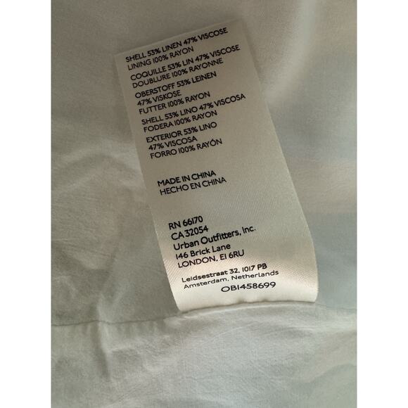 Free People White Linen Blazer White Double Breasted Short Trench Olivia - Picture 8 of 14